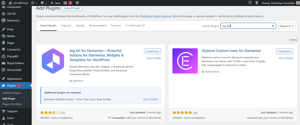 Jeg Kit for Elementor