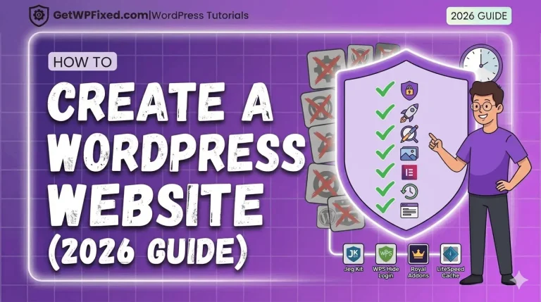 Step-by-step guide showing how to create a professional WordPress website with Hello Elementor and Jeg Kit 2026