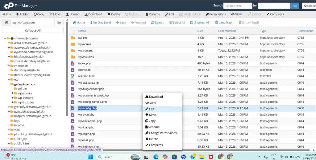 troubleshooting using wp-config.php file 