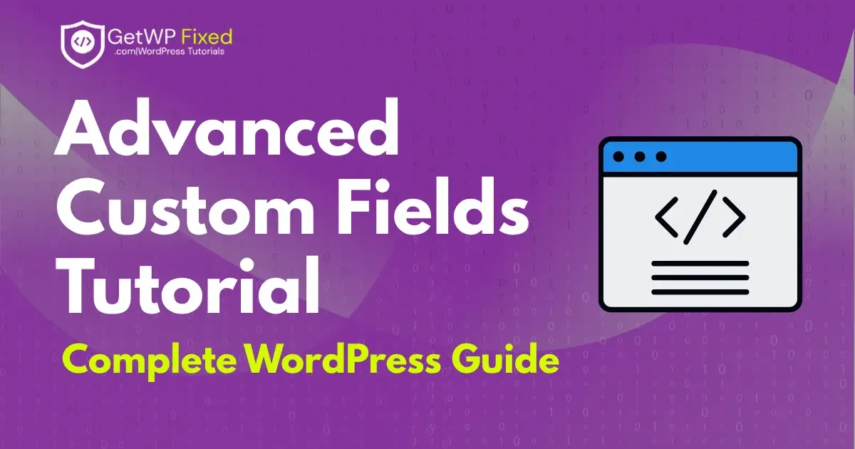Advanced Custom Fields Plugin in WordPress